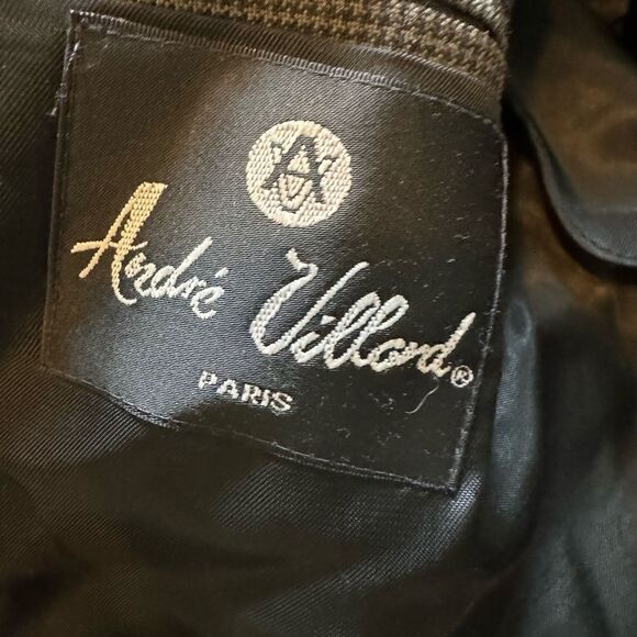 🌞TWO PIECE SET Vintage Andre Villard Paris Suit Jacket and Pants Men’s Size 37R - Picture 10 of 12